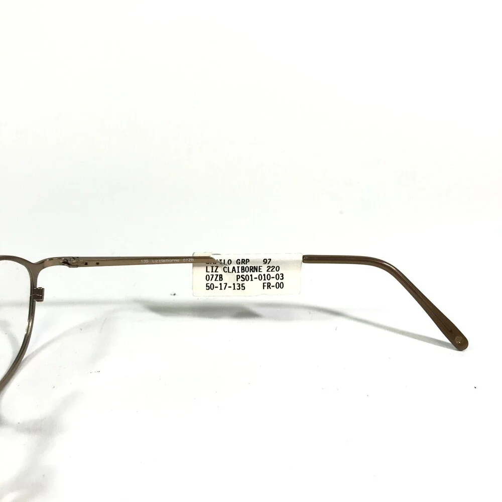 Liz Claiborne Eyeglasses Frames L220 07ZB Gold Round Full Rim 50-17-135
